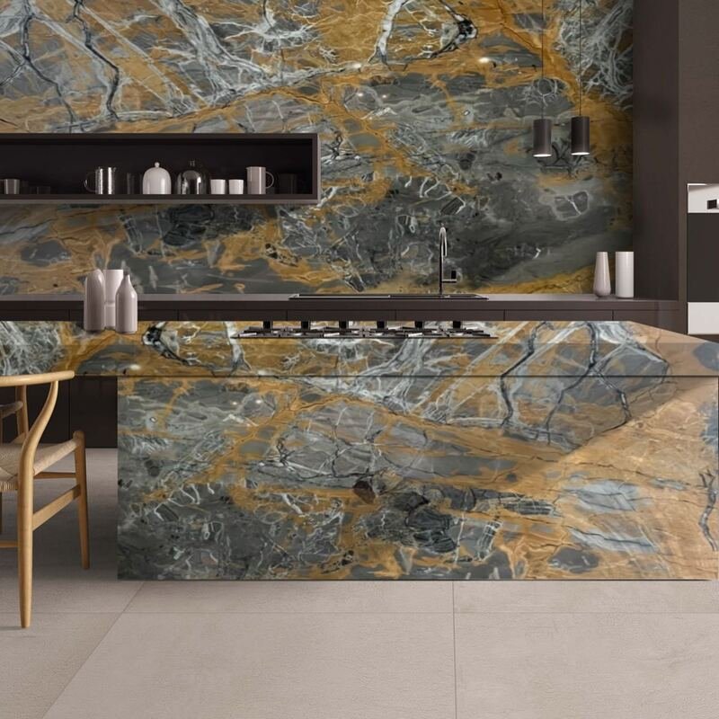 Roma Gold Granite Kitchen